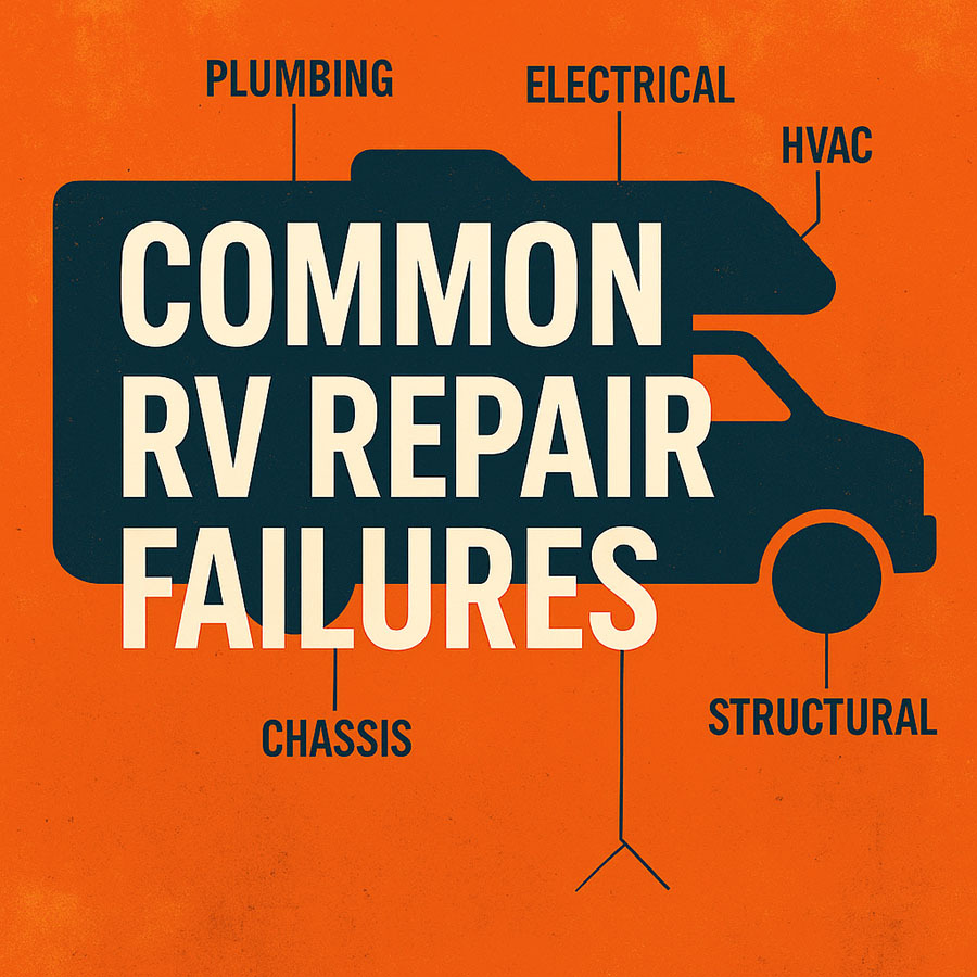 common RV repair costs for the most common parts failures