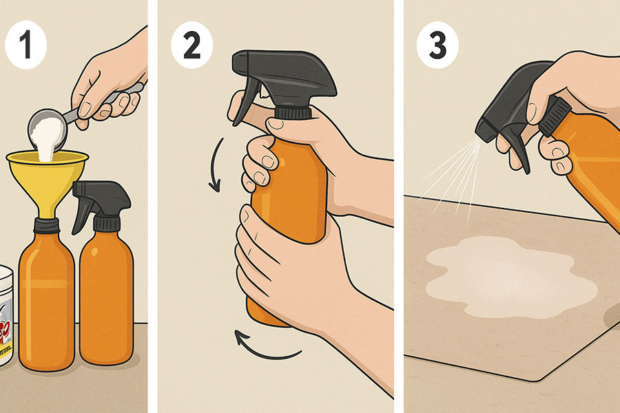 Happy Campers mixed into a spray bottle