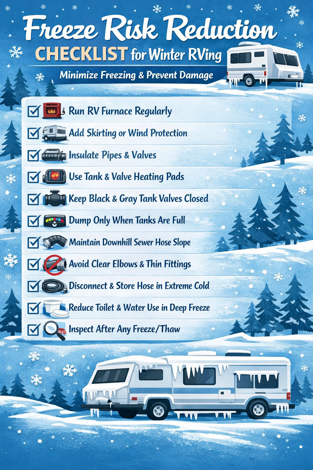 RV freeze prevention checklist