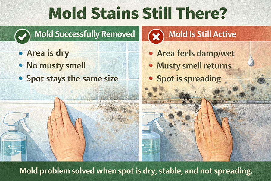 How to know if mold in an RV is gone How to tell if mold in an RV is still active or just staining